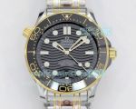 OR Factory Swiss 8800 Replica Omega Seamaster 300M 42mm Watch SS 2-Tone Yellow Gold